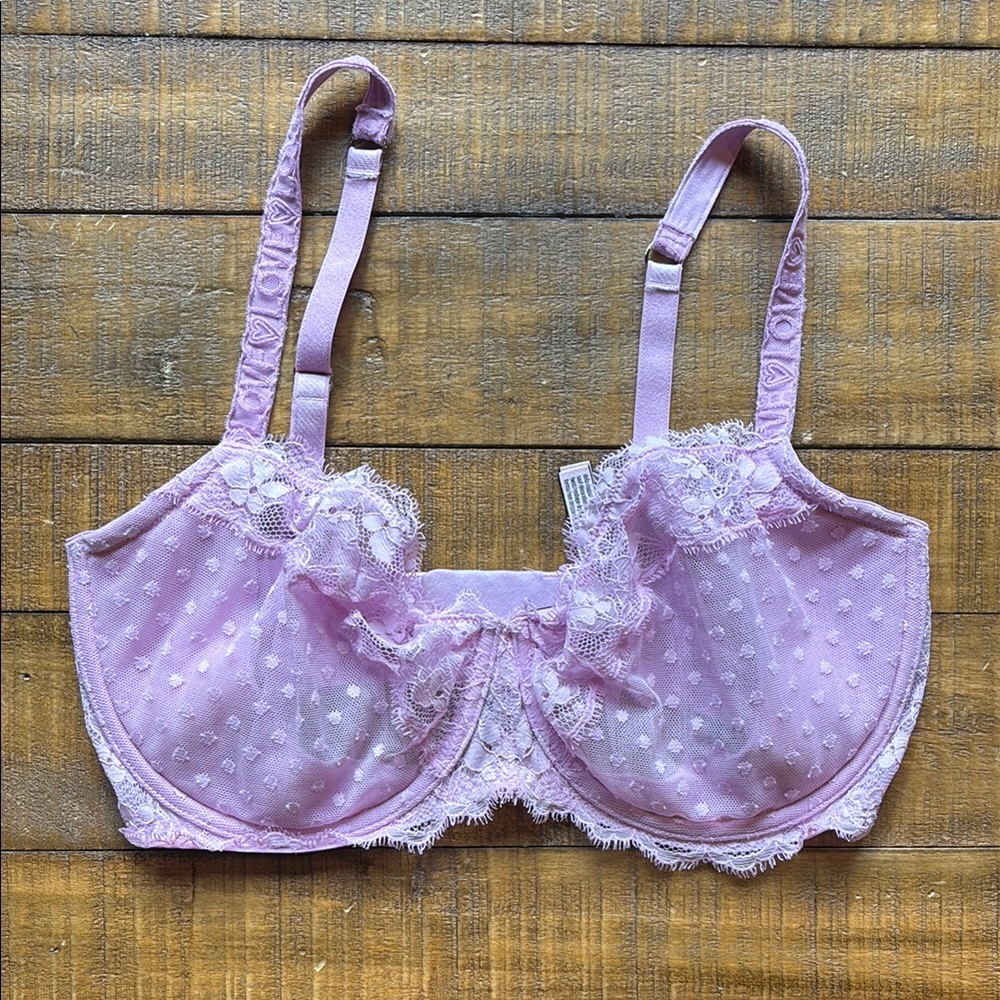 Victoria's Secret Pink Lace Bra with Adjustable Straps
